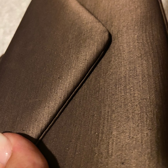 Valerie Stevens - brown satin handbag/shoulder bag - Picture 3 of 3